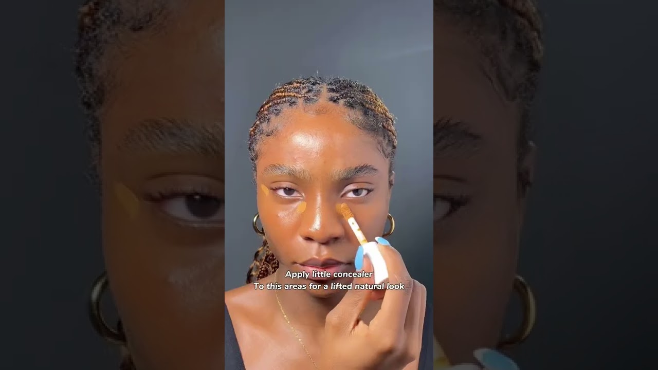 Clean girl makeup on black girl