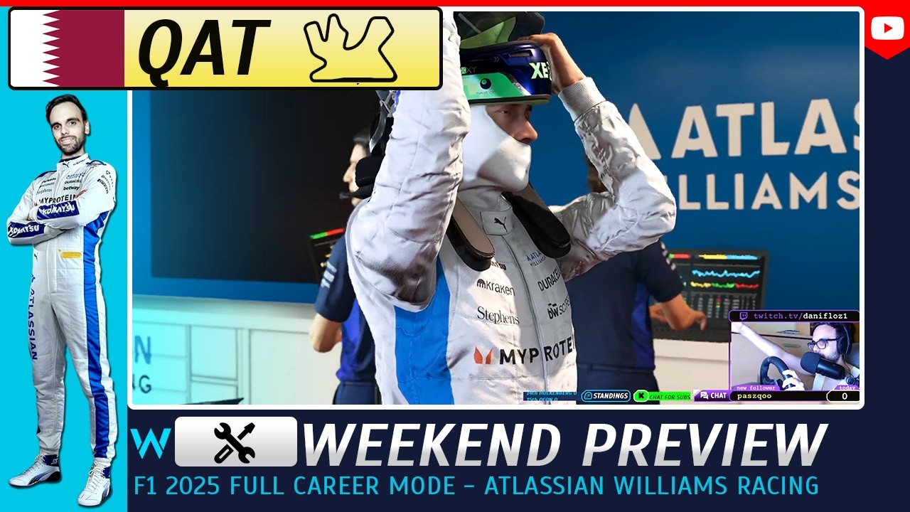 F1 25 QATAR GP - Weekend Preview- Driver Career Mode | Atlassian Williams Racing FW47