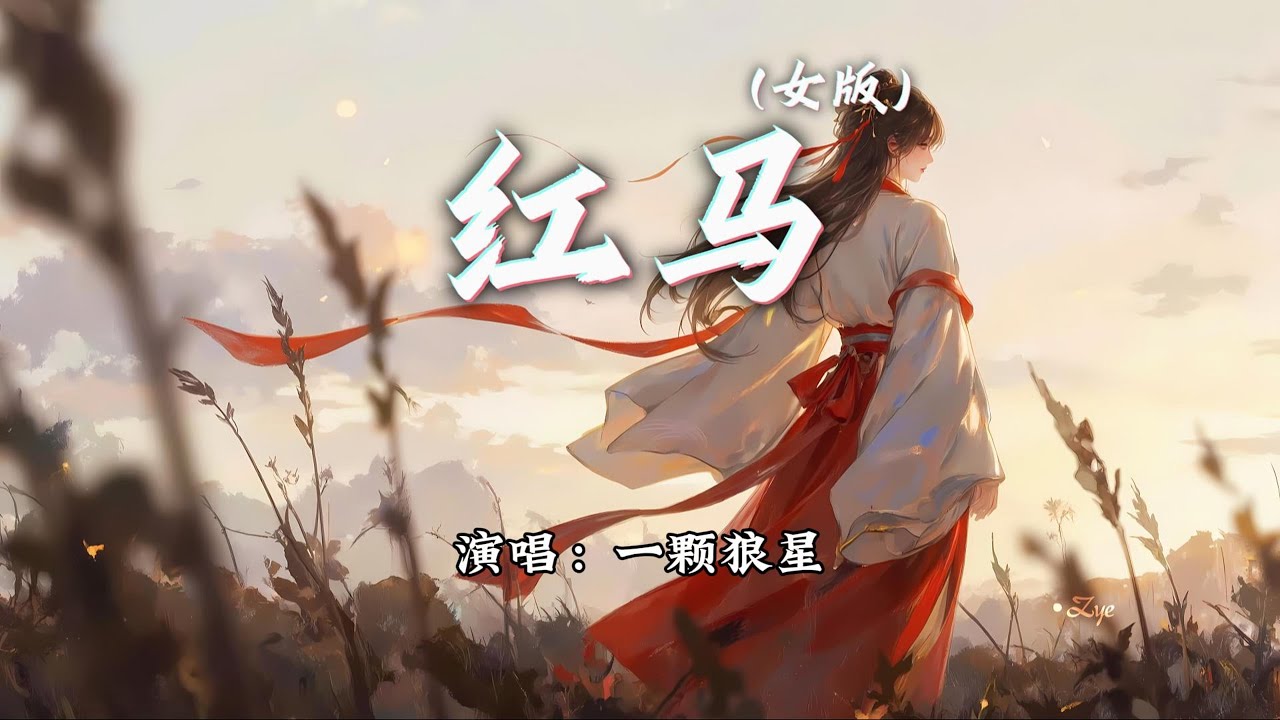 一颗狼星 - 红马 (女版)『我在江南 撒把欢 多无邪，你用斜阳揉碎了春雪。』【动态歌词MV】