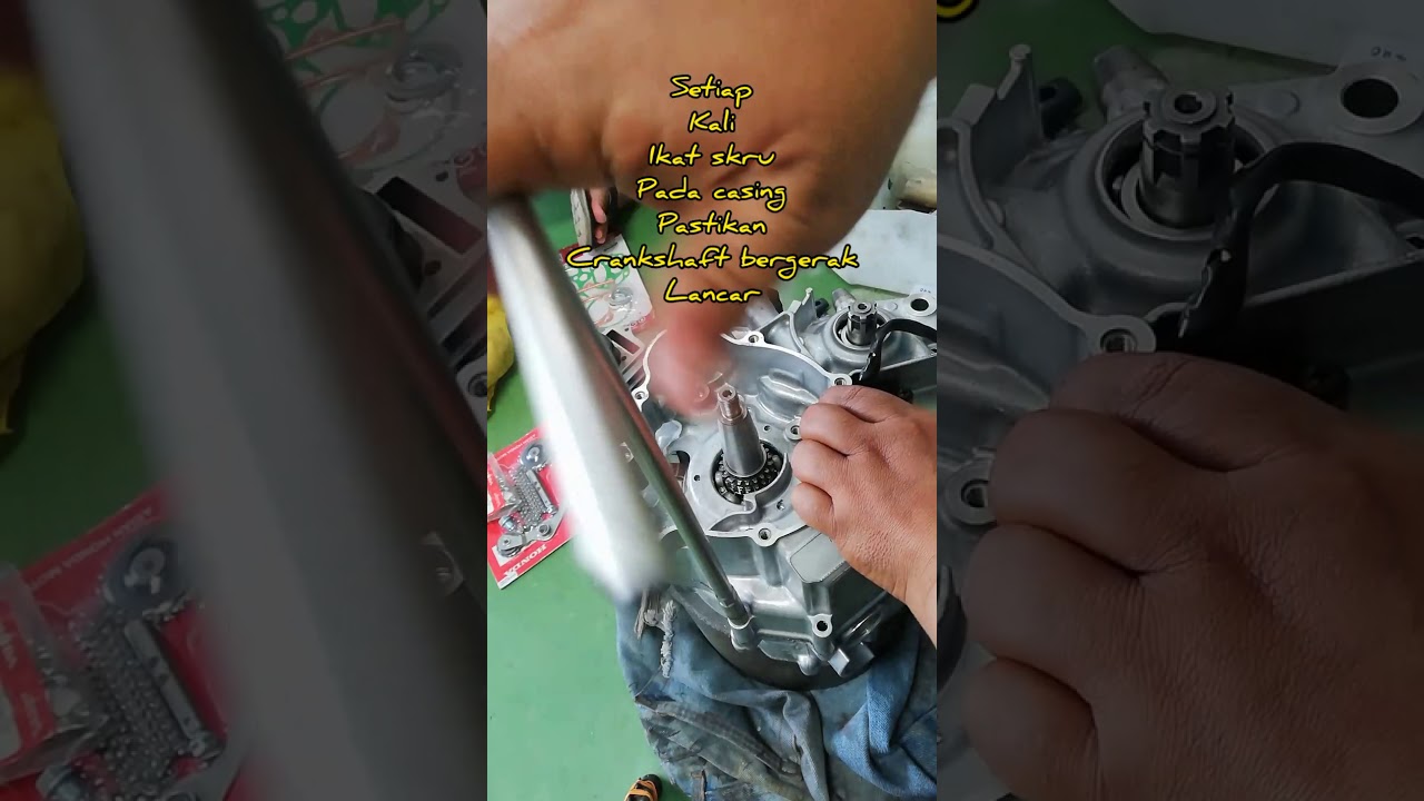 YAMAHA LC135 5S Pemasangan Kulit  Enjin Baru,Crankshaft BRT (Spec Abam-Abam Beruniform) Part 3.