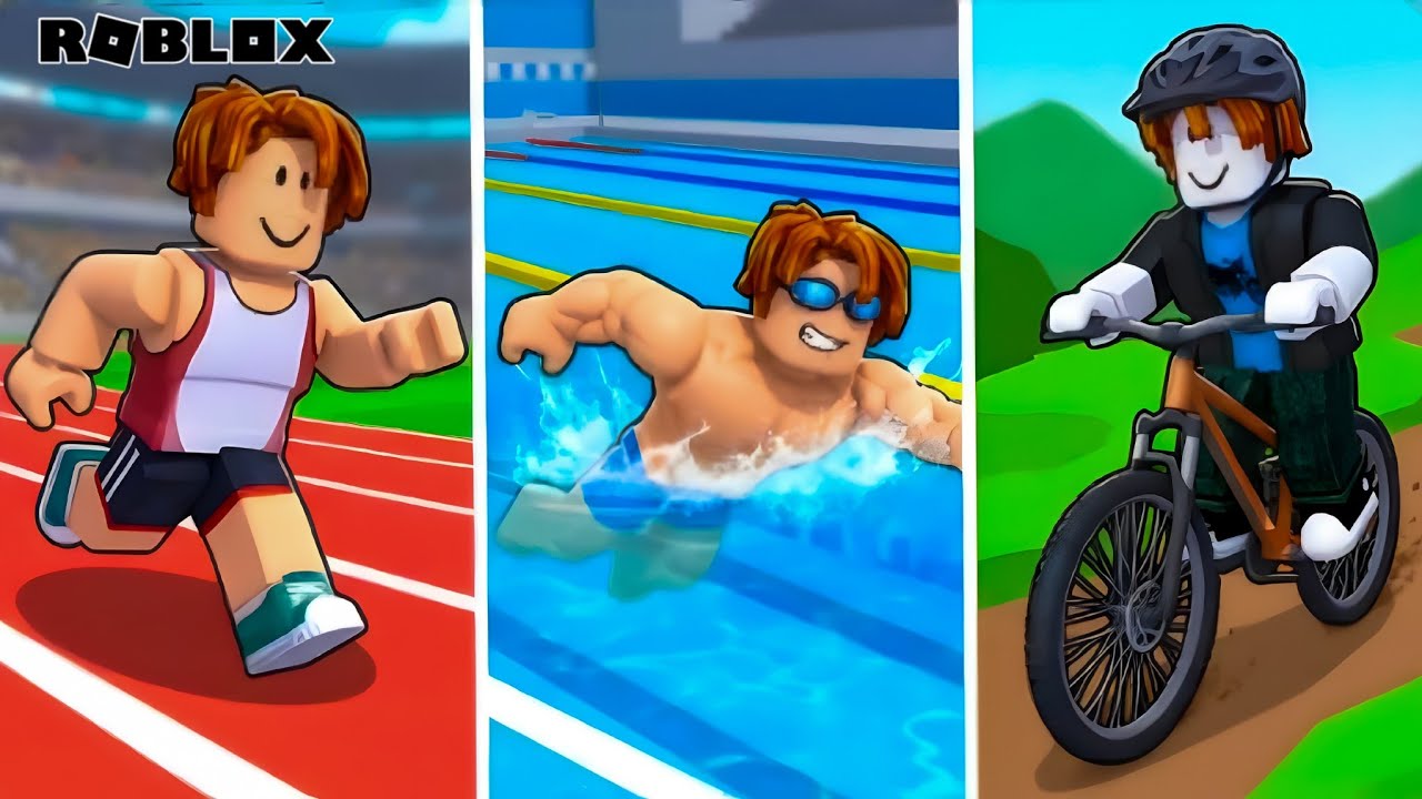 Upgrading Noob To Pro in Roblox Triathlon Simulator! 🥰