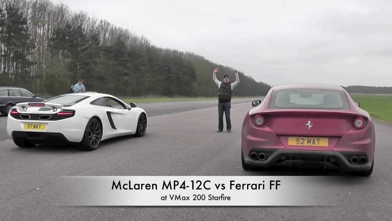 McLaren MP4-12C vs Ferrari FF at VMax 200 Starfire
