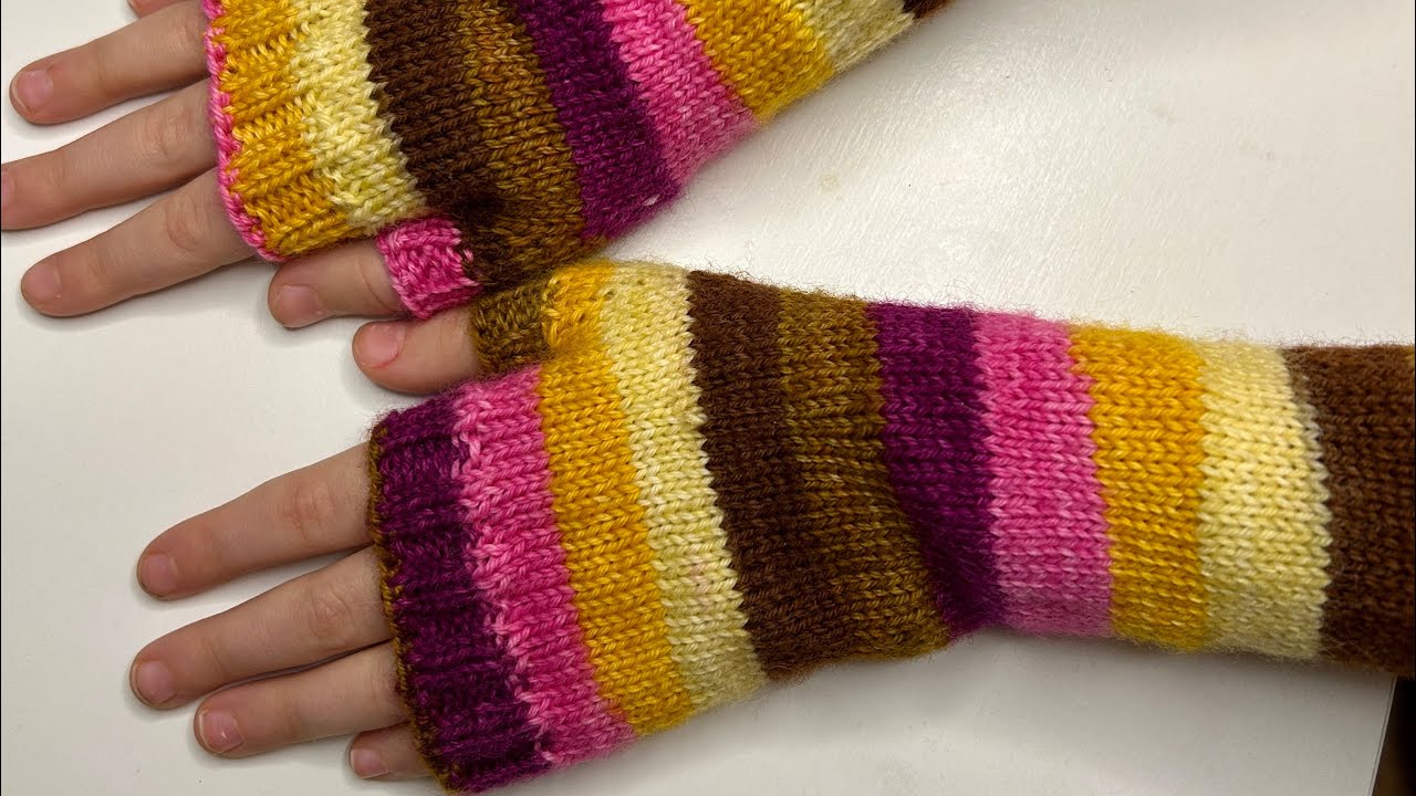 Handstulpen mit Daumen stricken - super einfach