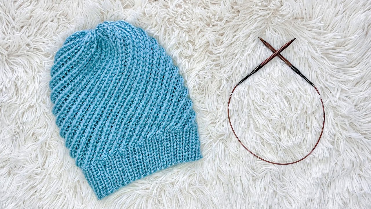 GORRO DE TRIC&Ocirc; NA AGULHA CIRCULAR! Passo a passo muito f&aacute;cil de touca sem costura para iniciantes