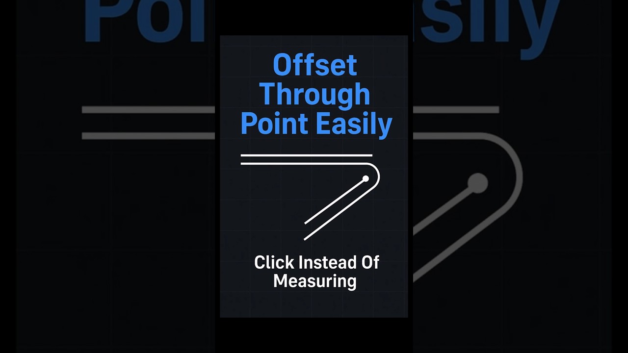 AutoCAD Offset Through Point Trick | Offset Without Typing a Distance