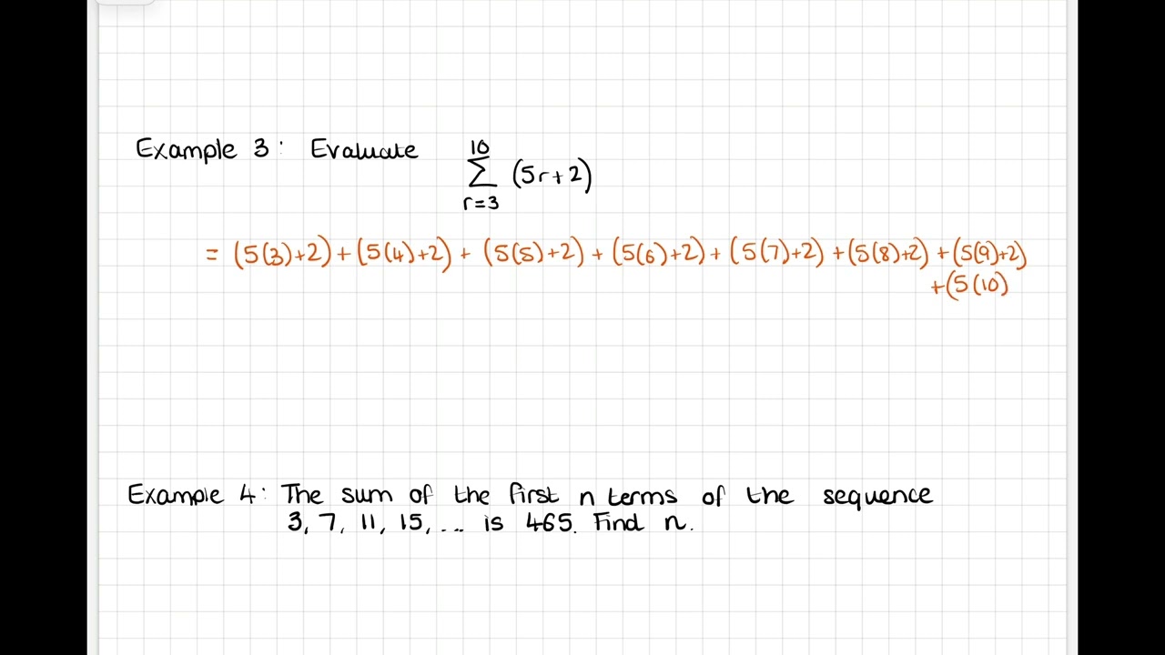 Series (Arithmetic and Geometric) AISL