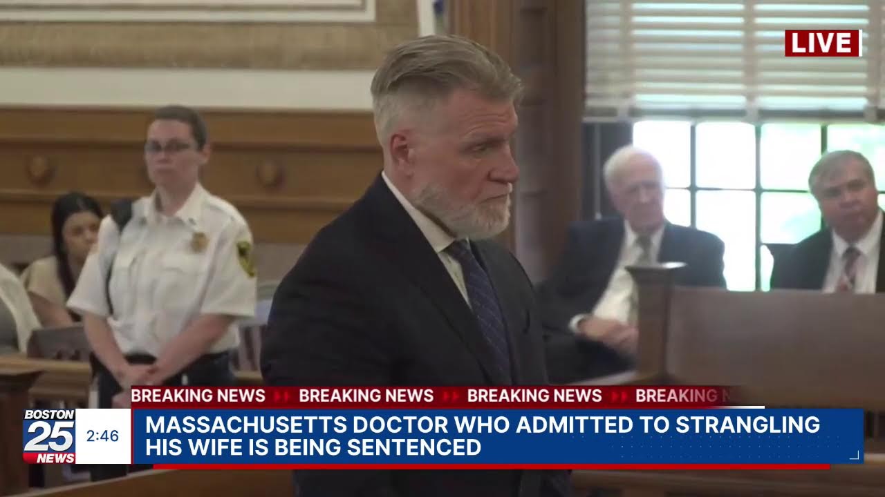 WATCH LIVE: Massachusetts doctor who admitted to strangling his wife is being sentenced.