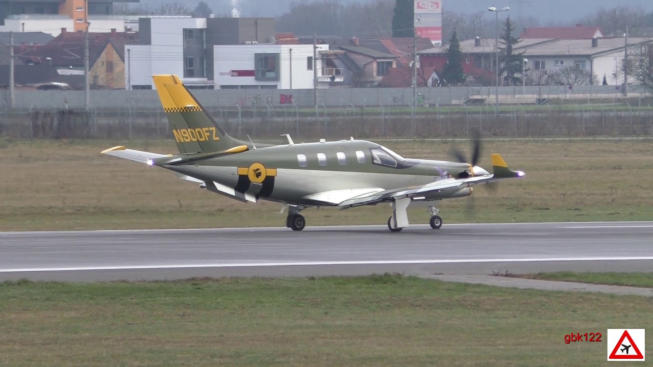 Socata TBM - 900  take off     N900FZ