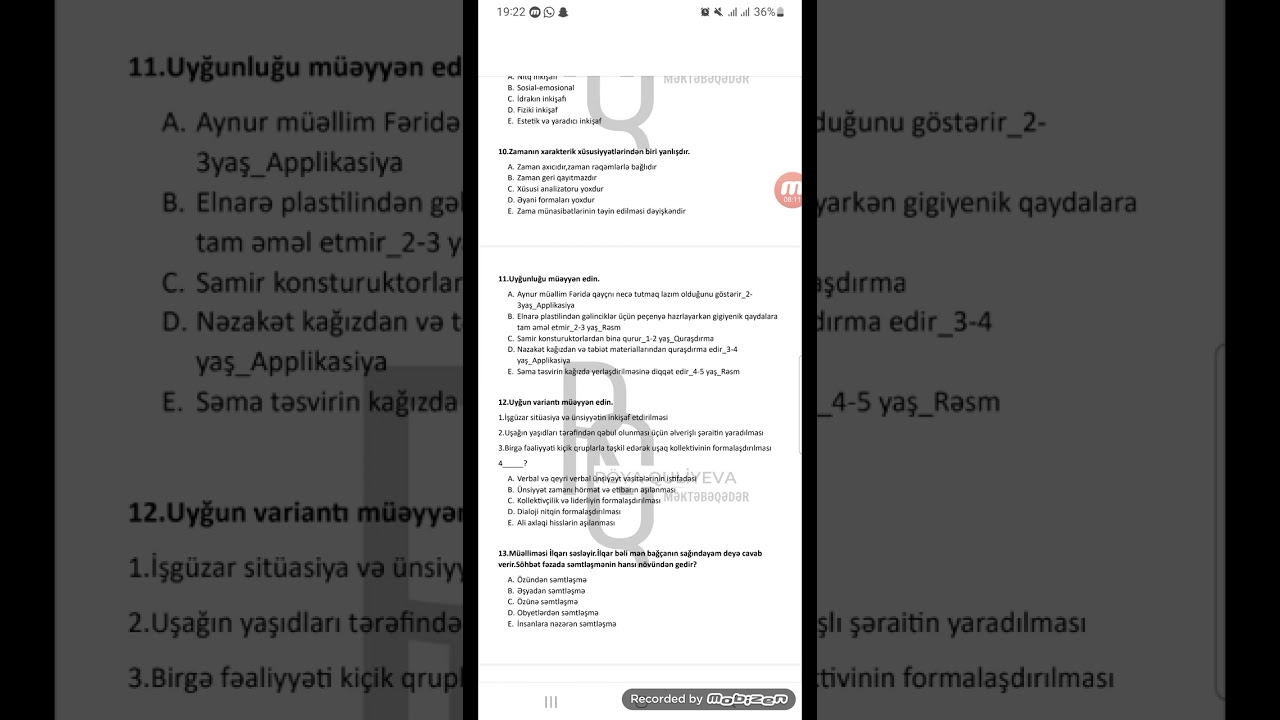 Qarışıq testlərin izahı