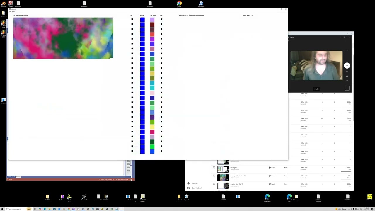 doing job on video synth 2