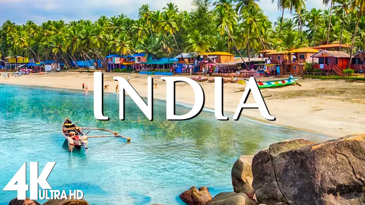 FLYING OVER INDIA (4K Video UHD) - Relaxing Music With Beautiful Natural Video For Stress Relief