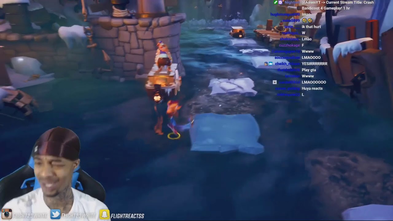 FlightReacts HOLDS IN HIS RAGE After Almost LOSING ON Crash Bandicoot 4 *FUNNY*