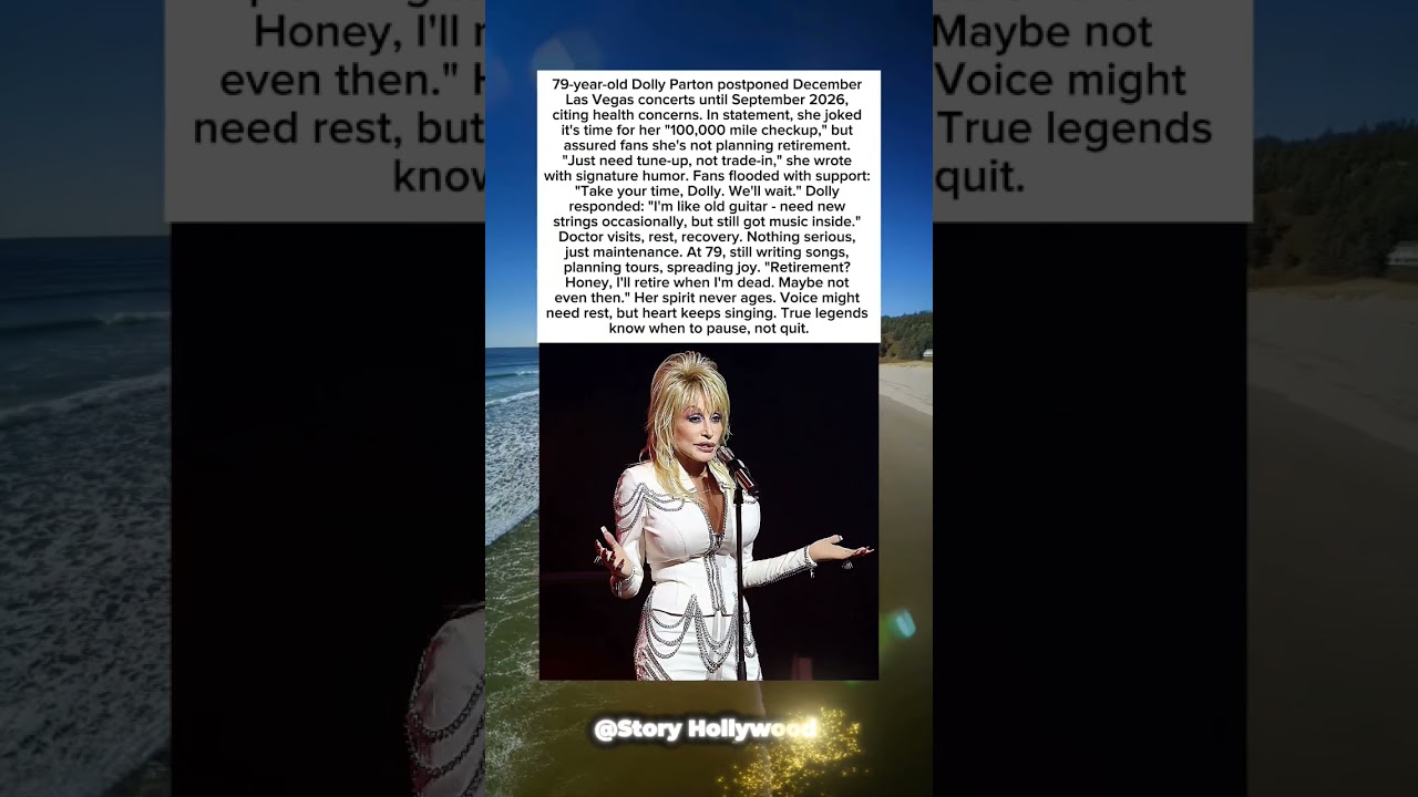 Dolly Parton postpones concert for health. #shorts #story #celebrity #hollywood