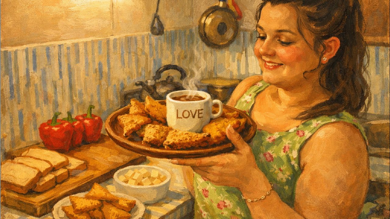 Relaxing Village Life: Making Cheesy Chicken Bread Pockets | Relaxing ASMR sounds