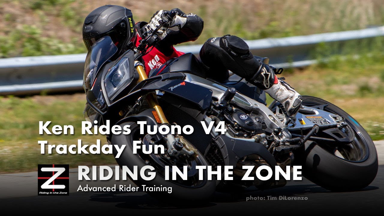 Ken rides Palmer on his Aprilia Tuono with Tony's Track Days