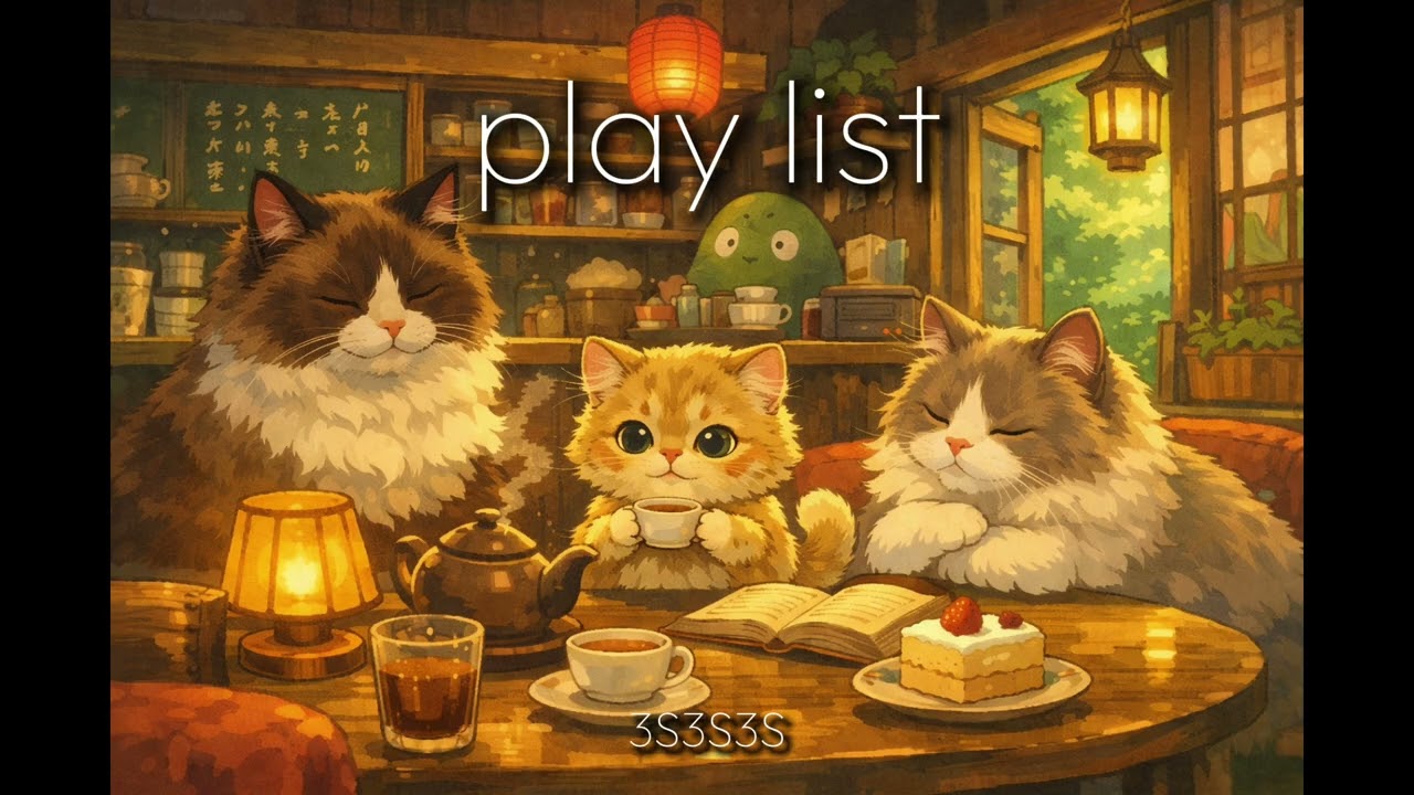 [Playlist] 달빛이 머무는 카페 창가 ☕ | Ghibli Lofi Mix