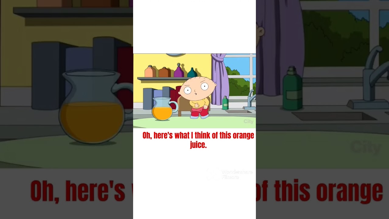 Stewie loves orange juice 😂 #familyguy #familyguymemes #shorts