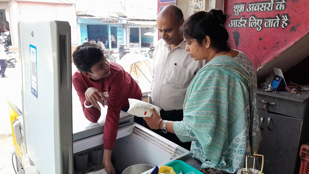 Food Safety Officer checks milk products selling shops #milk #icecream #curd