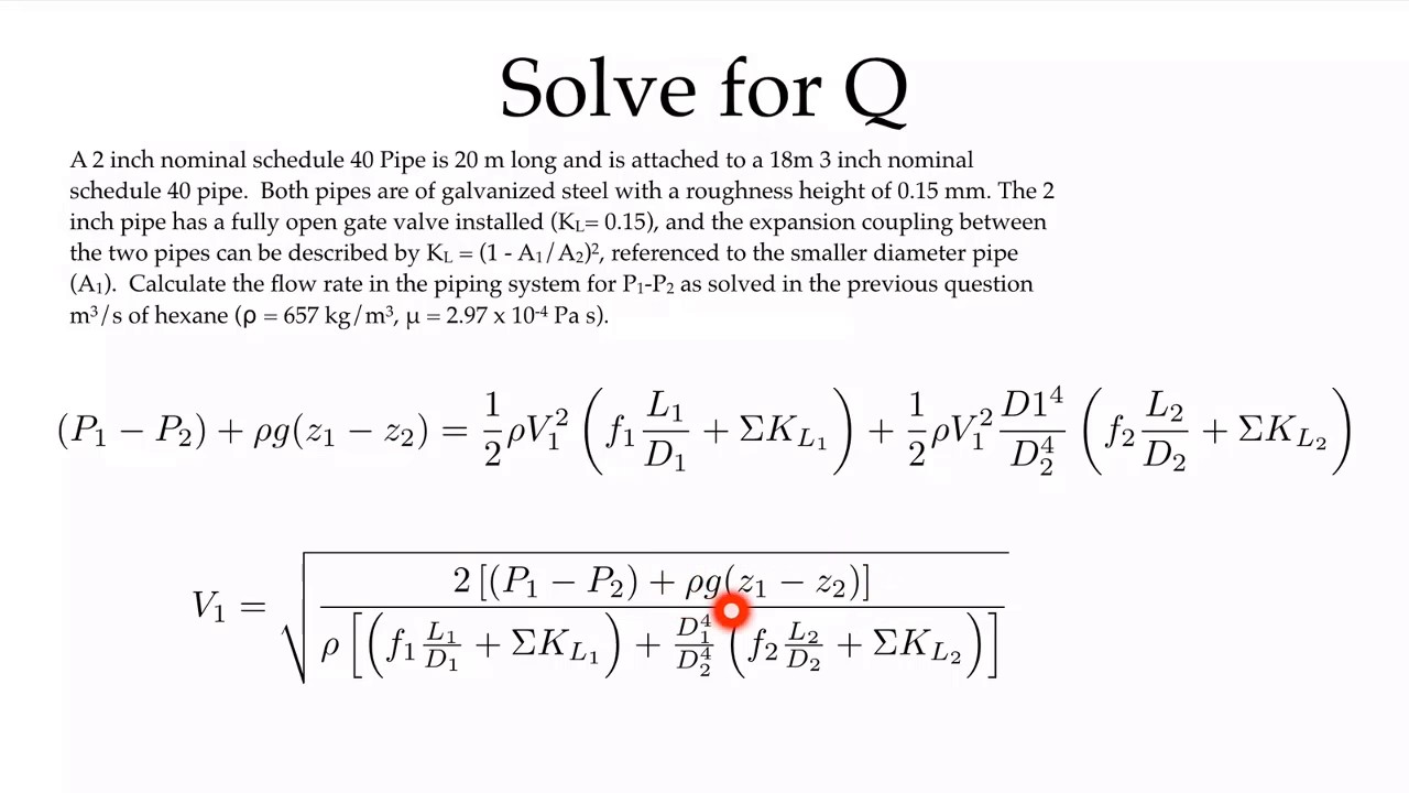 PipeFlowwithMajorandMinorLosses2diam B