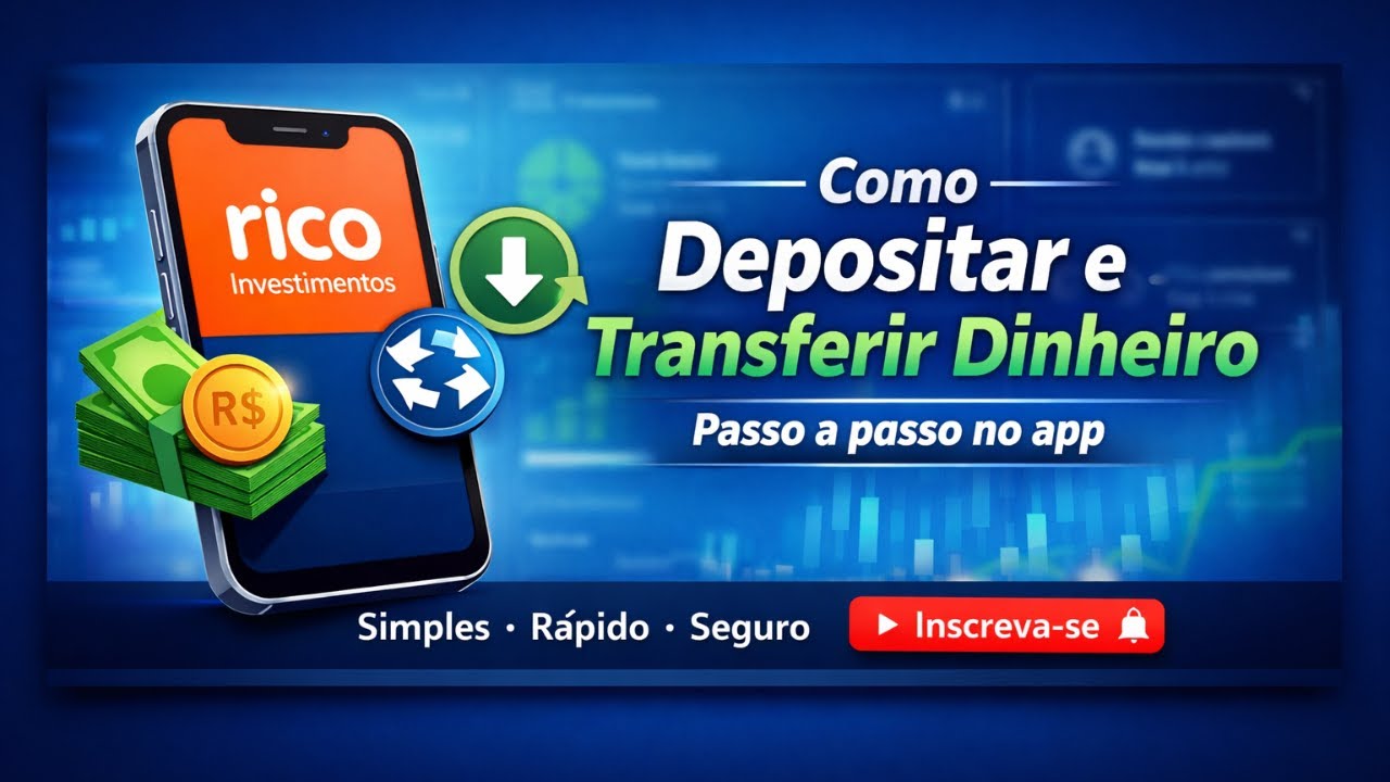Como Depositar e transferir dinheiro no app da rico investimentos!