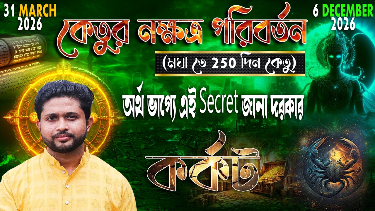 কর্কট রাশি♋। Cancer Sign🦀।কেতুর নক্ষত্র পরিবর্তন  (মঘা তে 250 দিন কেতু) ।