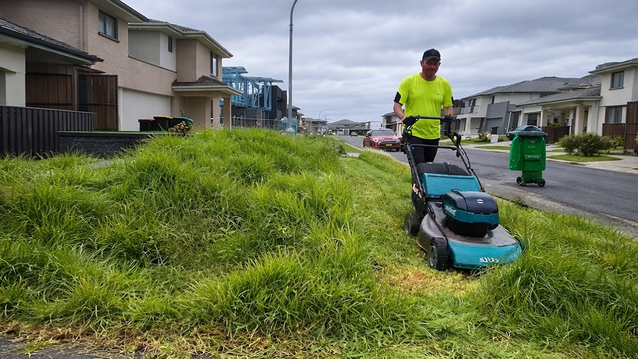 Neighborhood DISASTER: Removing Deep BLANKETS of grass from OVERGROWN