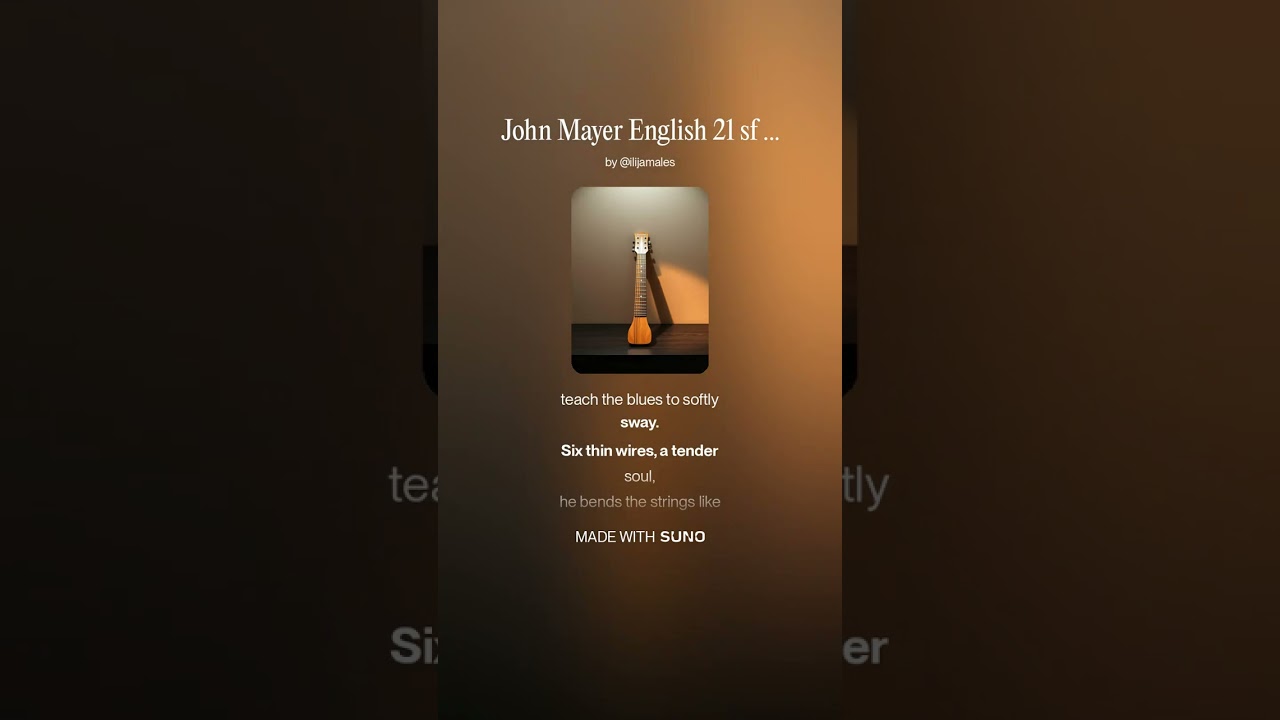 John Mayer English 21 sf blues guitarist