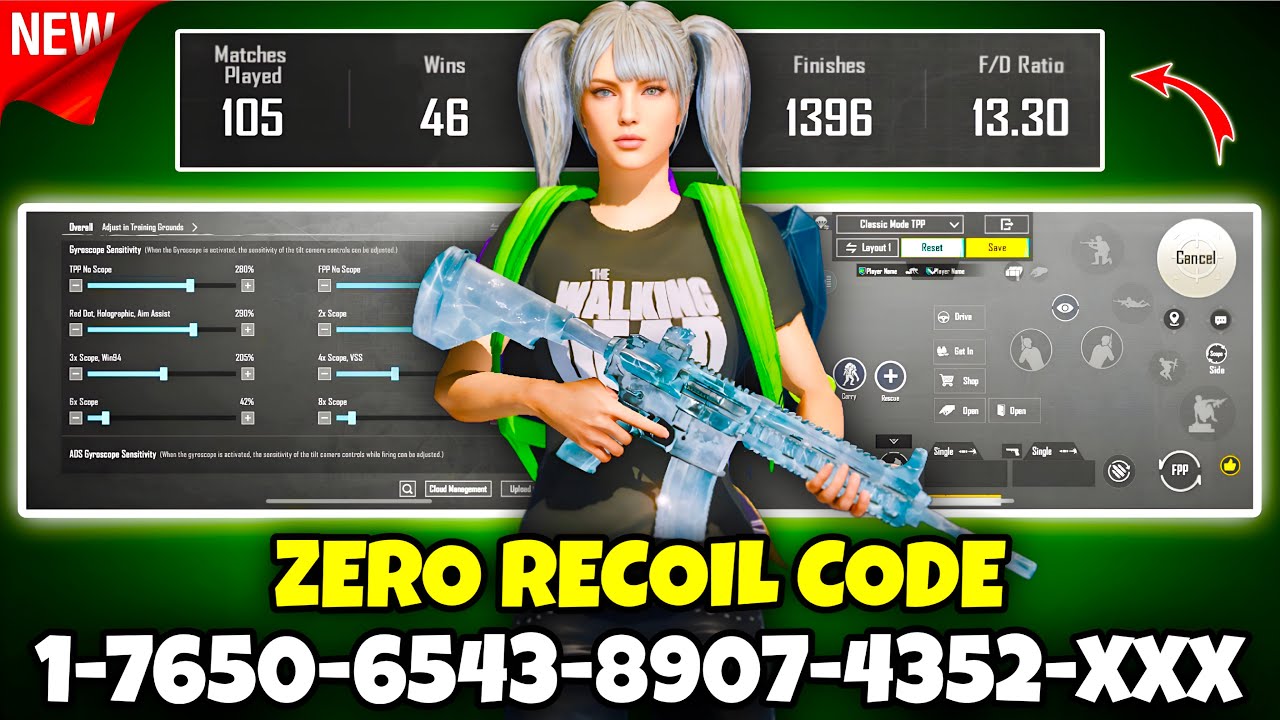 🔥Bgmi sensitivity settings 2026 🥵 | Bgmi best sensitivity settings 😱| Zero recoil sensitivity bgmi.