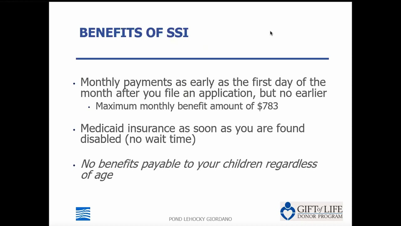 Social Security Benefits and Organ Transplant