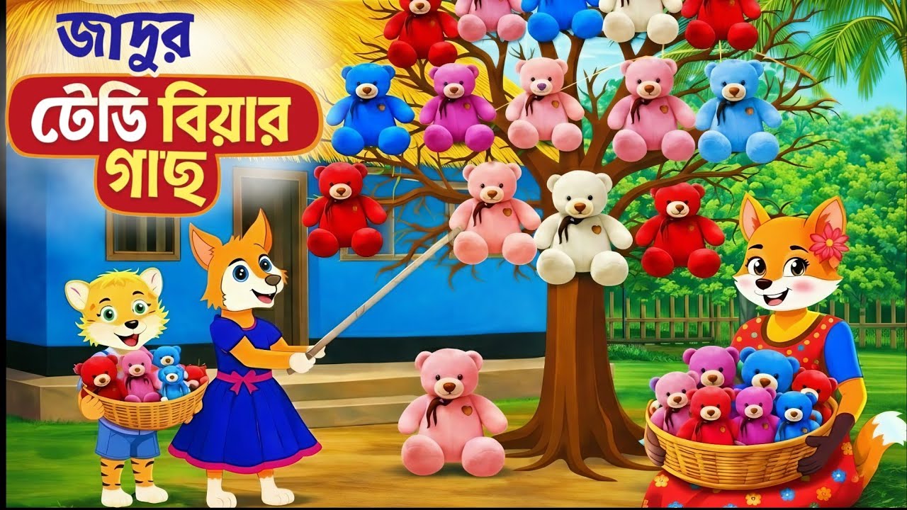 জাদুর টেডি বিয়ার গাছ 🐻🌳 | Magic Teddy Bear Tree | Fox Cartoon | Rupkothar Golpo | Bangla Cartoon