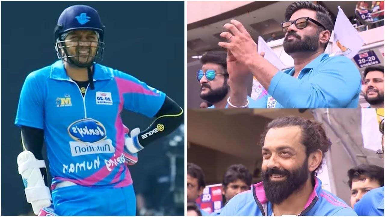 Sunil Shetty  Bobby Deol Enjoying Riteish Deshmukhs Stylish Shots Against Punjab De Sher