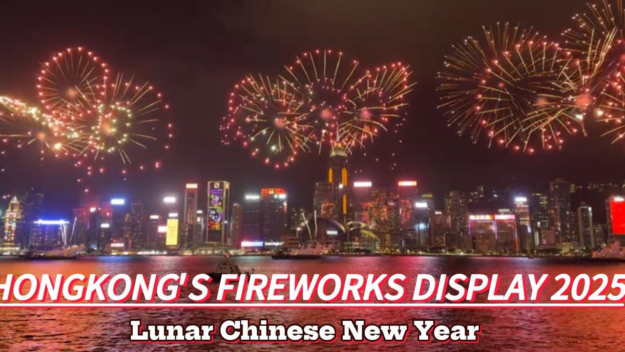 Fireworks Display in Hong kong on January 30,2025 | Happy Chinese New Year