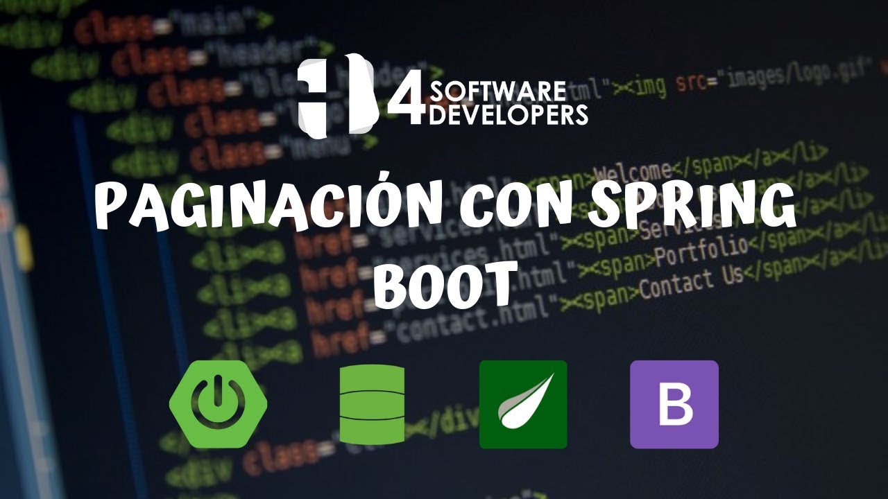 Spring Framework en español - Paginación Spring Boot, Thymeleaf y Bootstrap | 4SoftwareDevelopers