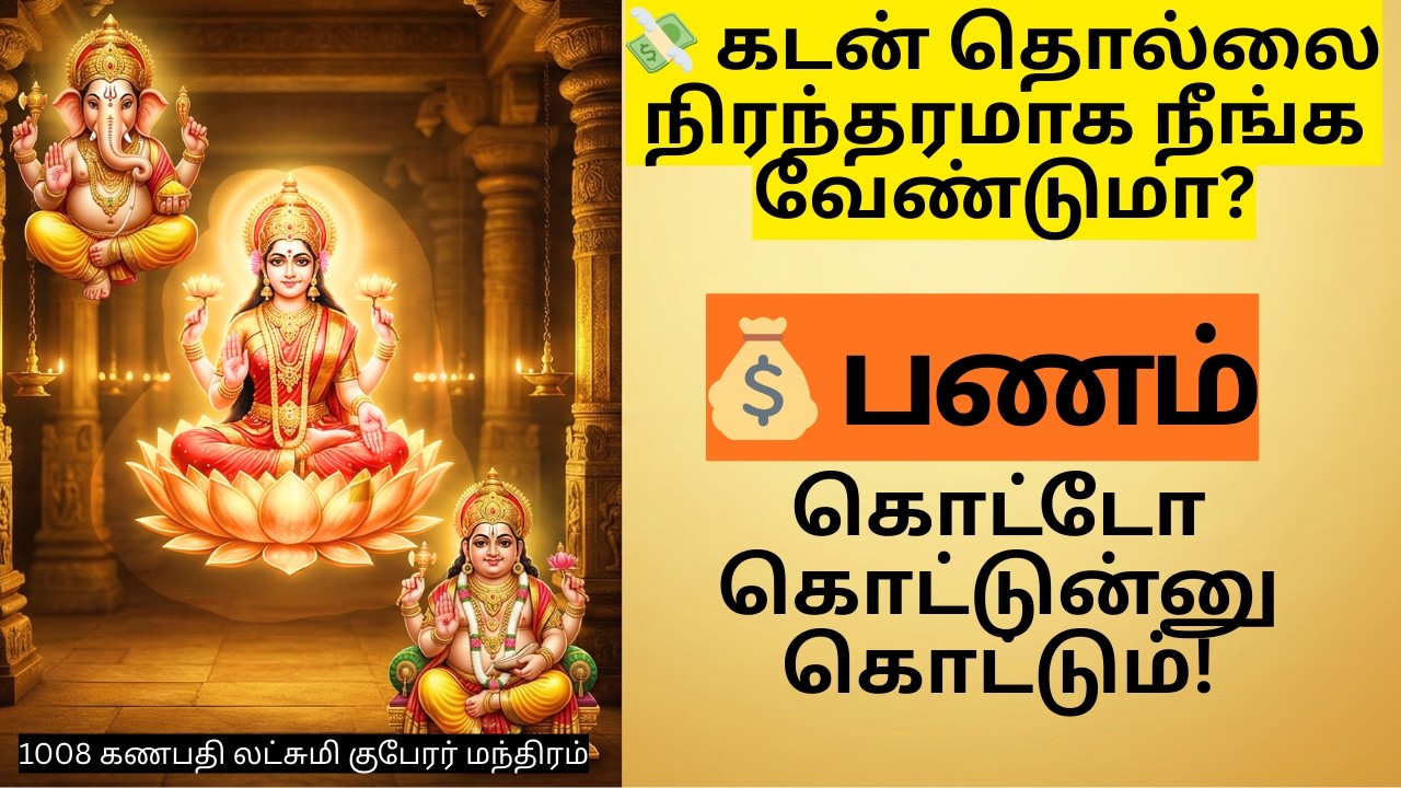 🔥 💰 கடன் தொல்லை நீங்க | 1008 கணபதி லட்சுமி குபேரர் மந்திரம் Tamil | Kubera Wealth Mantra