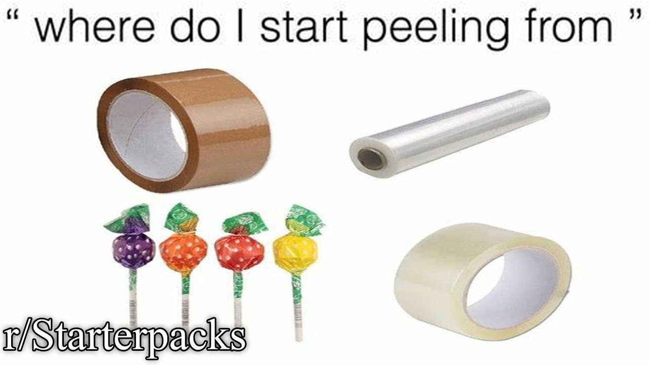 r/StarterPacks | WHERE DO I PEEL?