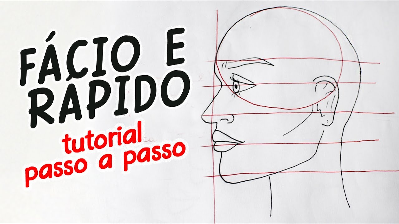 COMO DESENHAR UM ROSTO DE PERFIL - PASSO A PASSO
