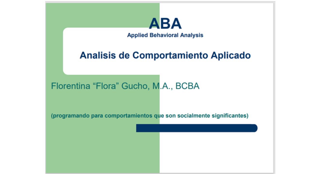 Programa de ABA (Análisis Aplicado de la Conducta)