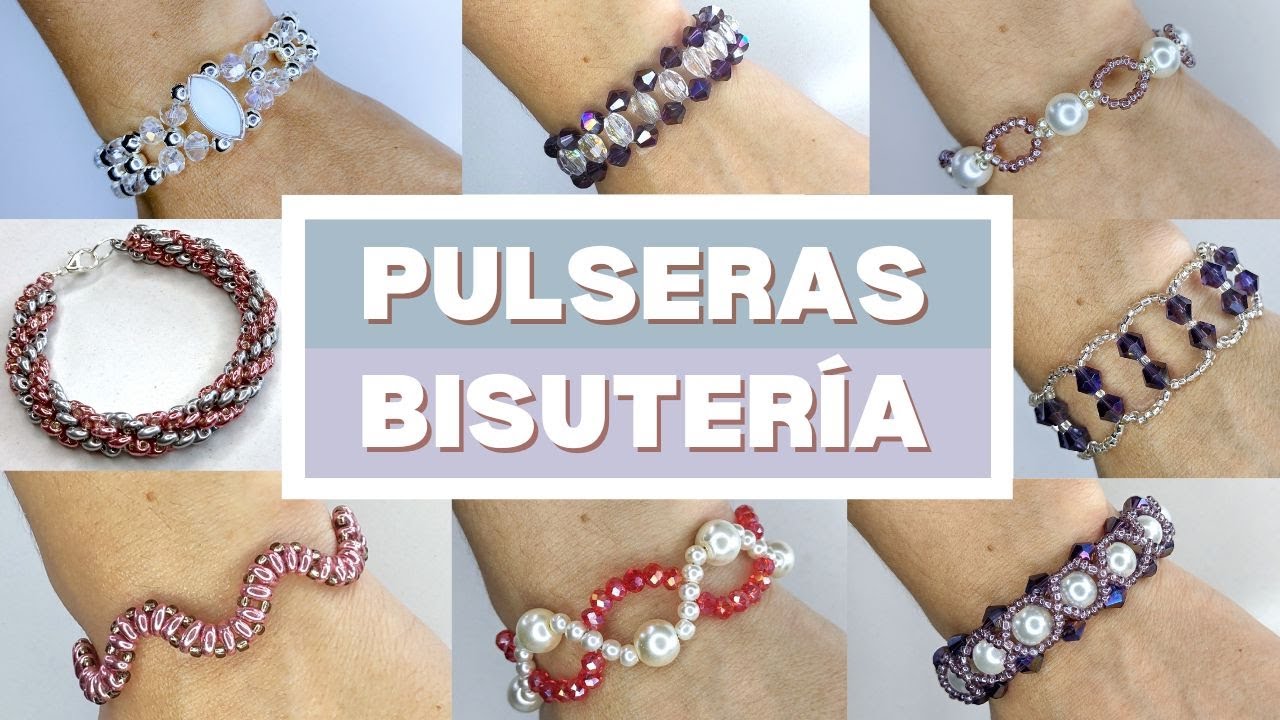 🤩PULSERAS DE BISUTERÍA🙋‍♀️ Maratón de videos antiguos del canal. Curso de bisutería