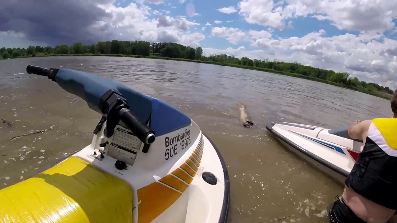 The $200 SeaDoo SP project part 7. High water river ripping on the Grand river.