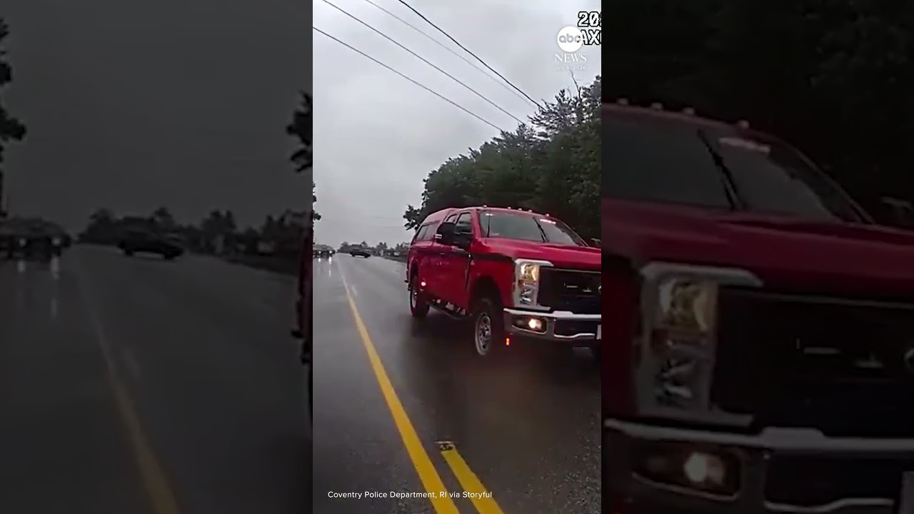 Bodycam shows explosion as car drove over downed power lines