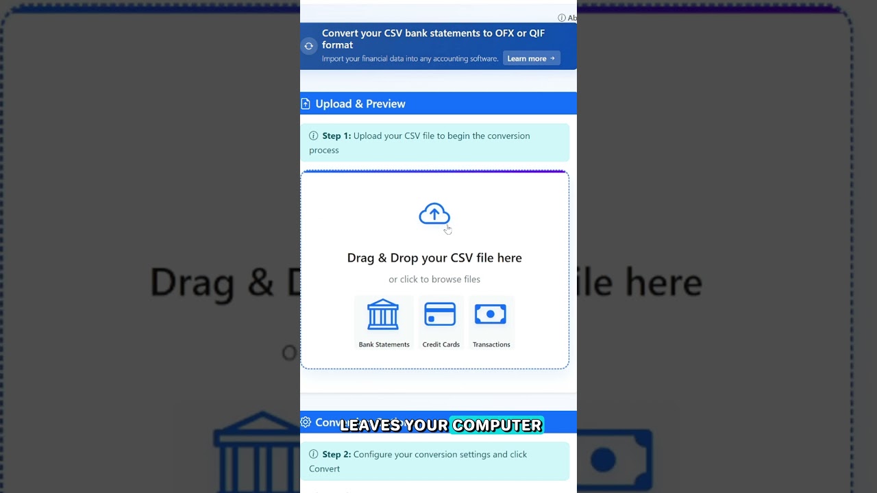 csv.vibe8.app | Convert CSV Bank Statements to OFX & QIF Save Hours