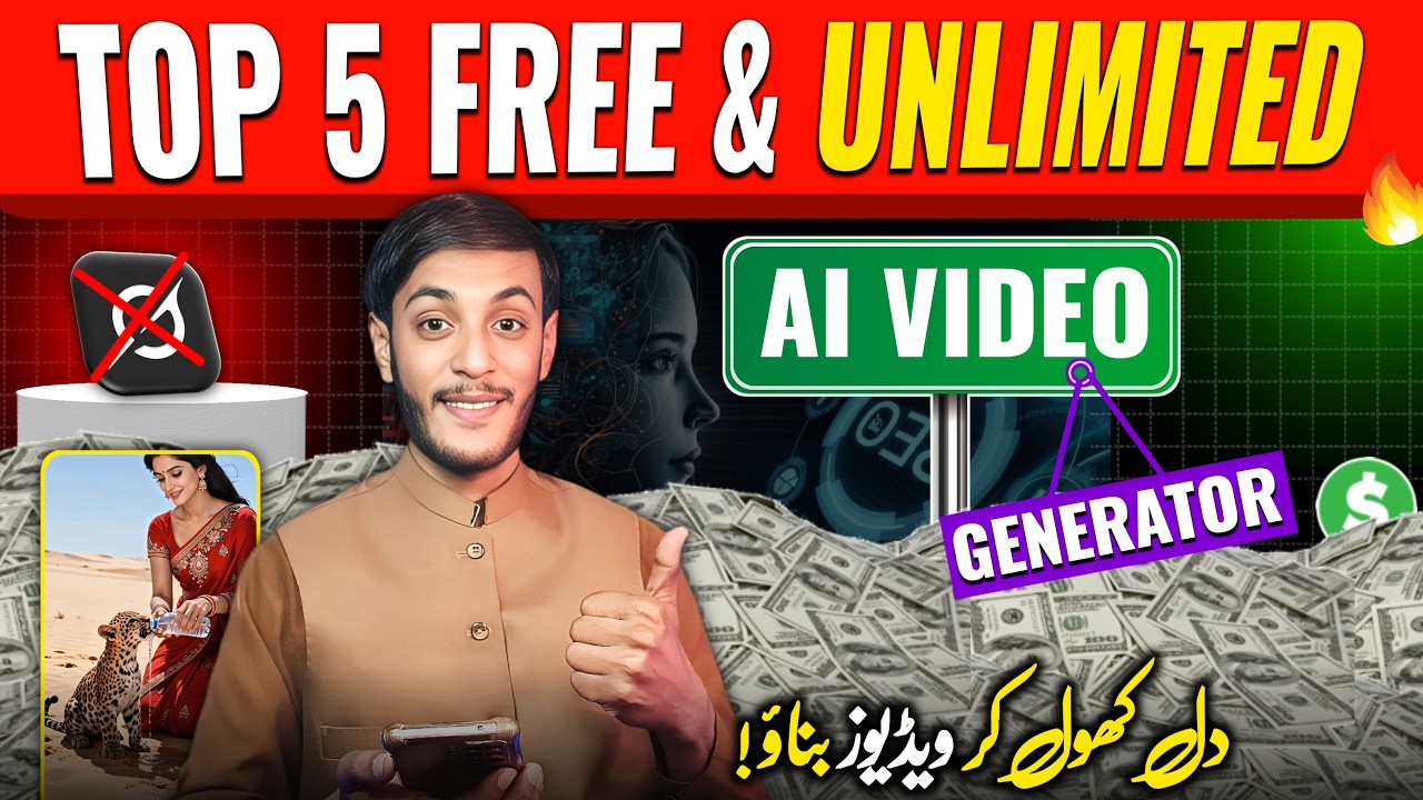 Top 5 FREE UNLIMITED AI Video Generator | ai video kaise banaye free mein | Text-to-Video AI 2026