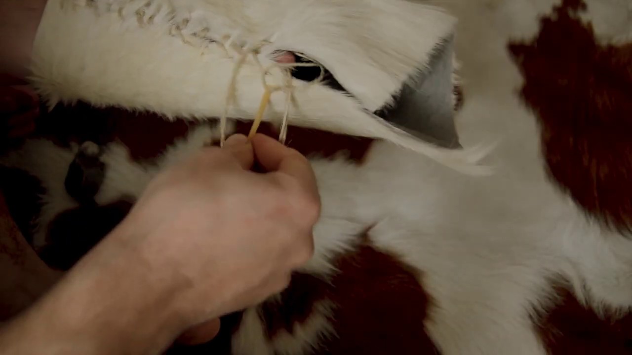 Sewing with palaeolithic  bone needle