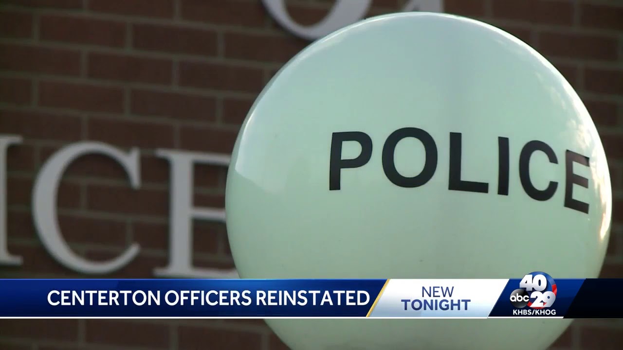 Fired Centerton police officers reinstated