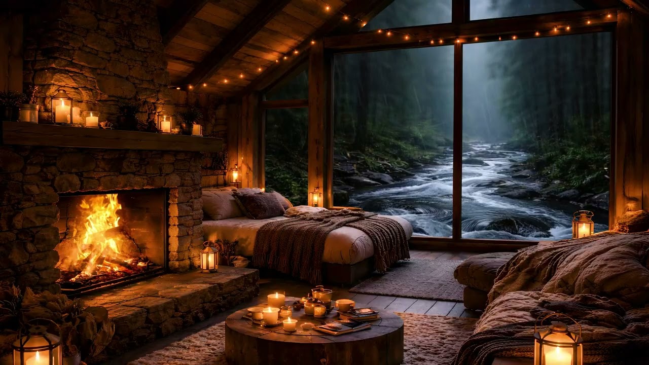 Fireplace Sounds for Deep Sleep 🔥 7 Hours Cozy Loft Ambience