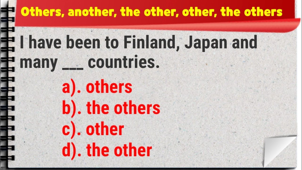 Others, another, the other, other, the others || Quiz