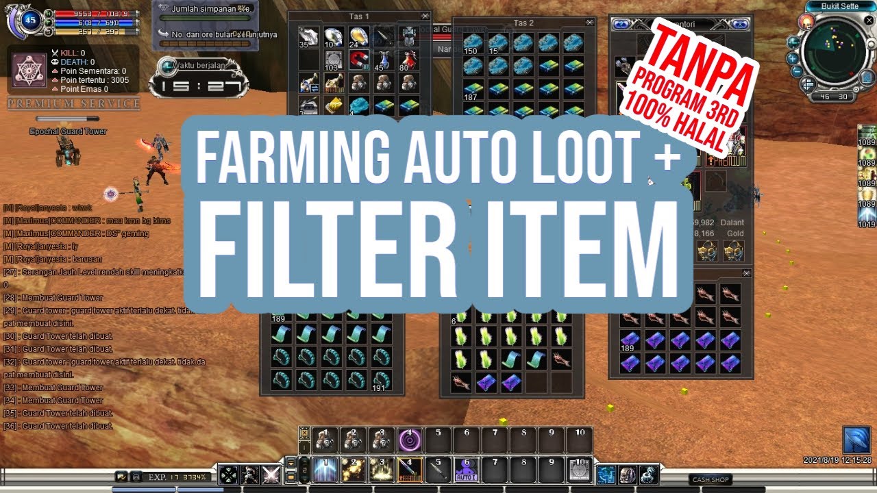 FARMING LV 45 AUTO LOOT + FILTER !! RF Remastered