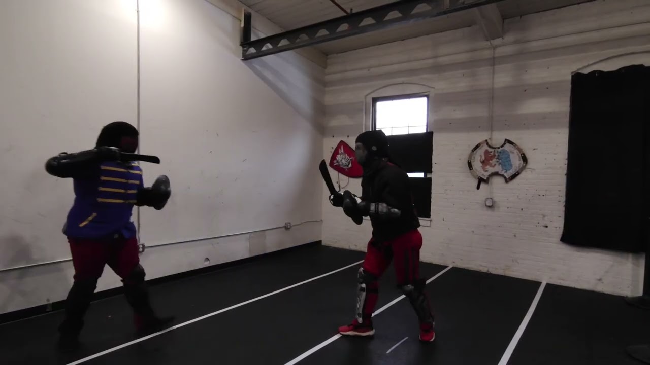 Luke vs Darius knife and buckler sparring (1/18/26)