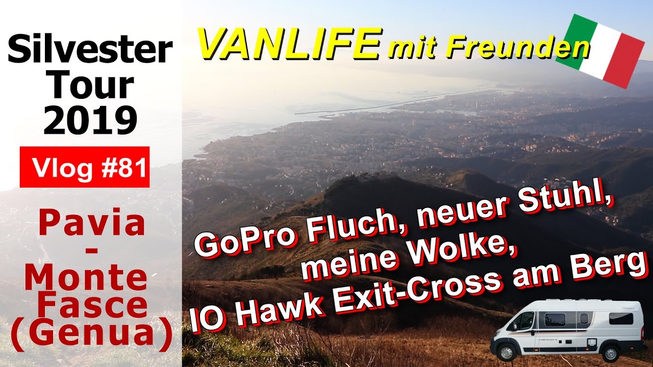 #81 Silvester Tour 2019, Pavia - Genua Monte Fasce, grandiose Aussicht und IO Hawk Exit-Cross Tour
