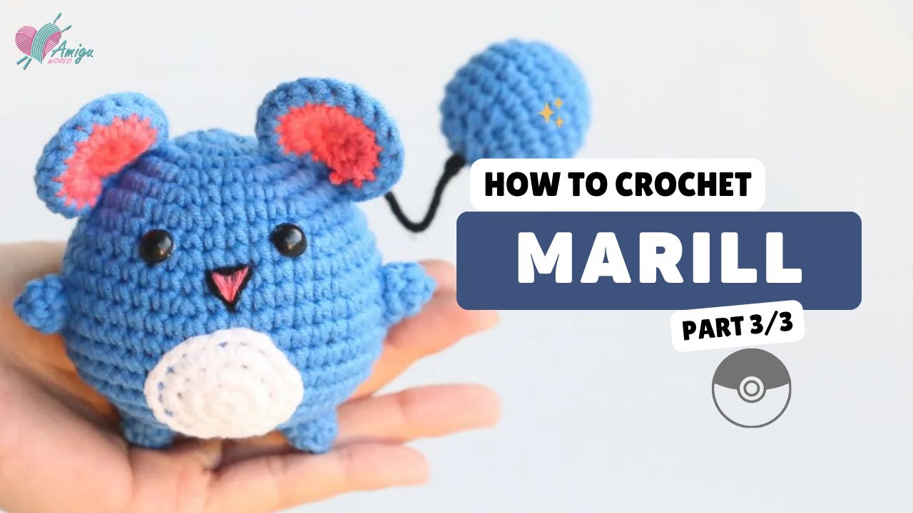 #411 | Amigurumi Marill (3/3) | Crochet Pokémon Amigurumi | Free Pattern | Amiguworld